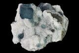 Green Fluorite Crystals on Quartz - Fluorescent! #139167-1